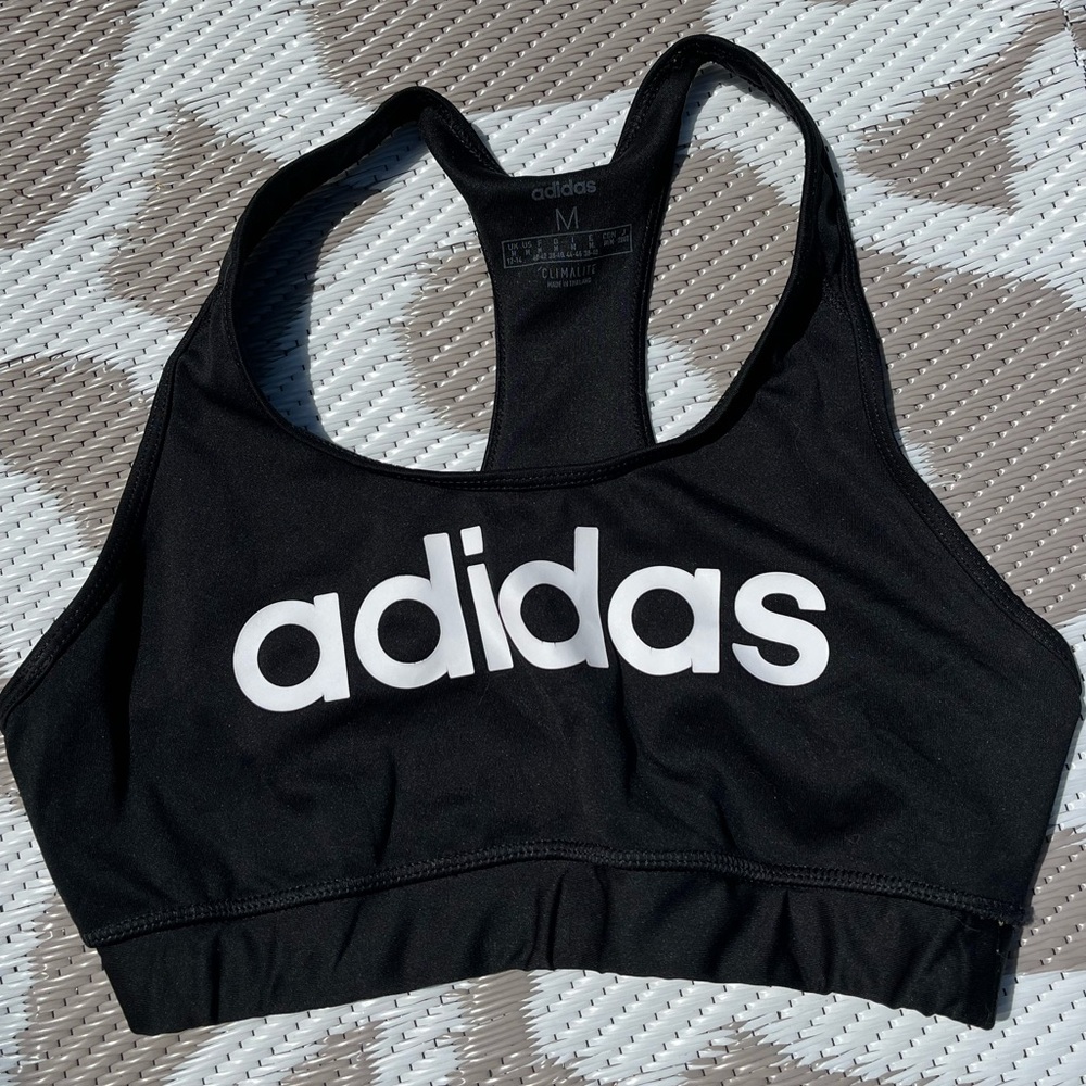 Black Adidas Sports Bra. Size M